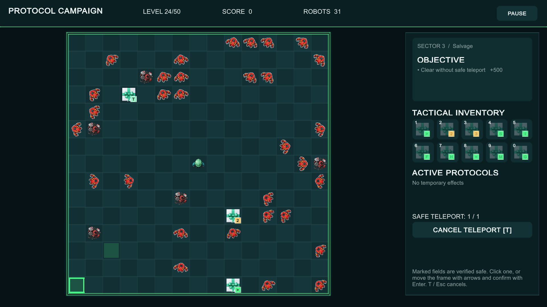 Safe Teleport field selection from build v0.5.7