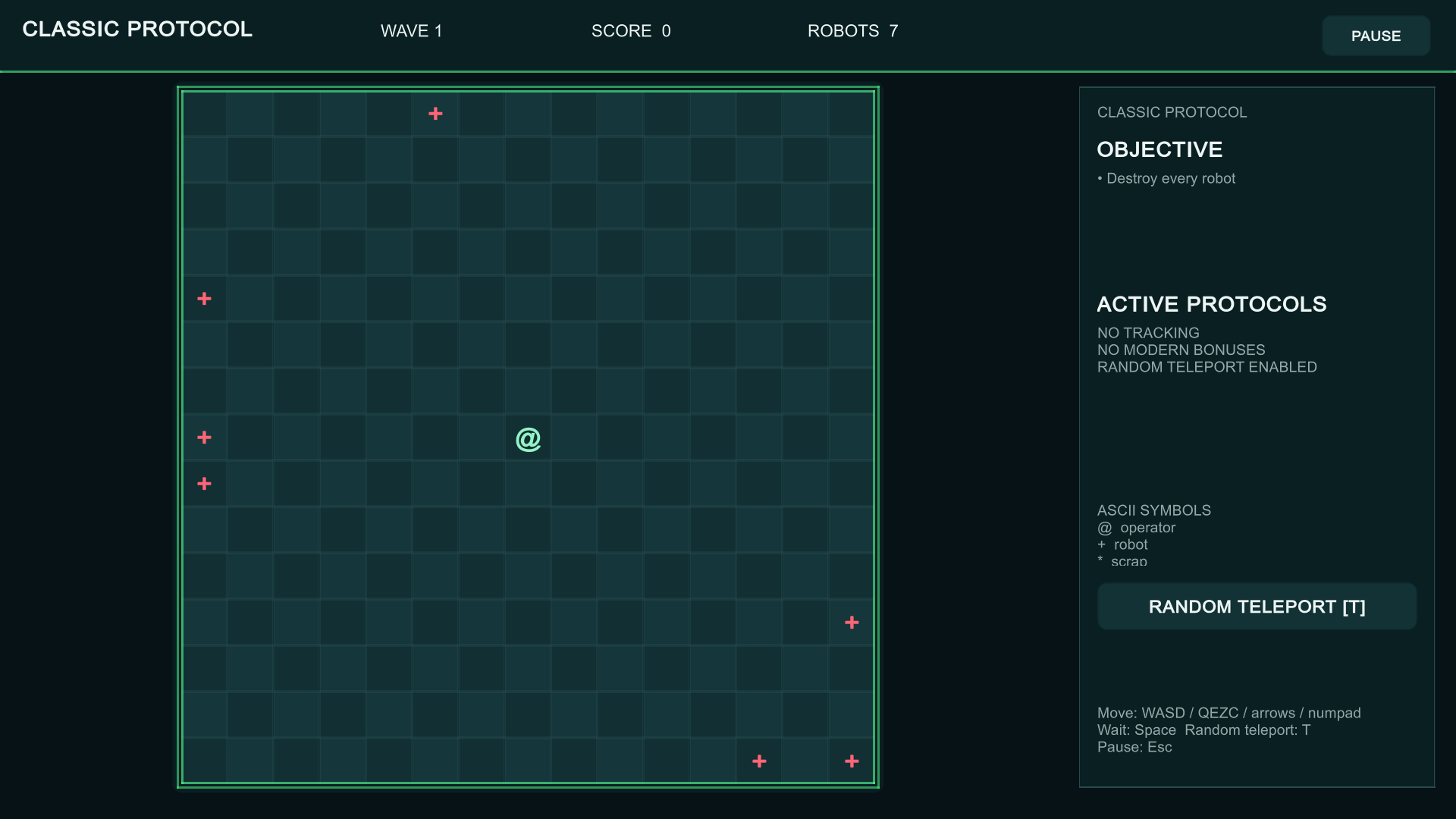 ASCII Classic Protocol gameplay from build v0.5.7